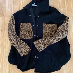 Cheetah print oversized jacket